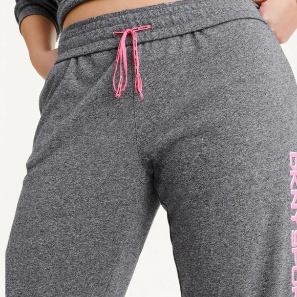 Dkny Plus Womens Logo High Rise Jogger Pants, Plus 18W (2X) / Gray - Picture 5 of 5